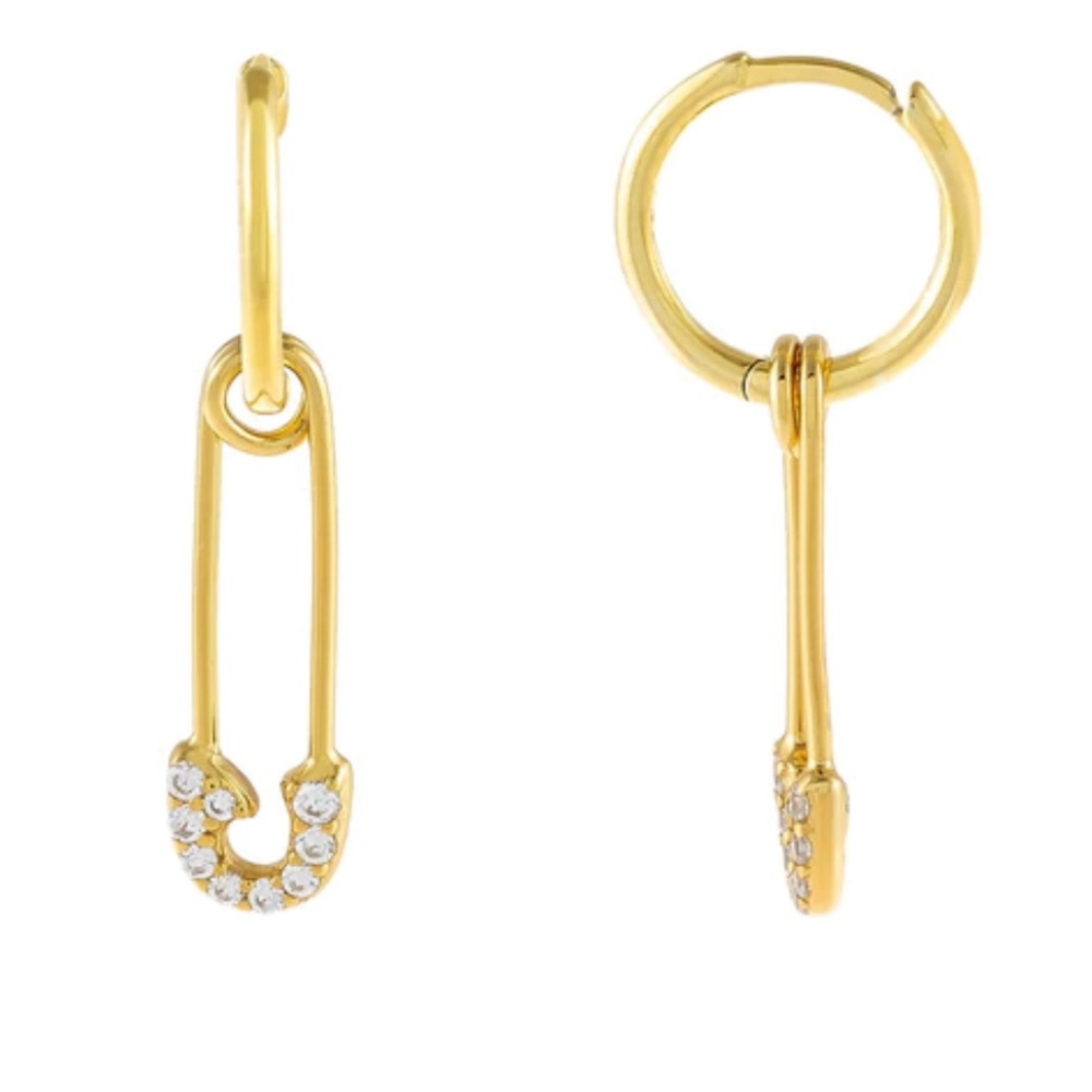 Adinas Small safety pin hoops 🧷